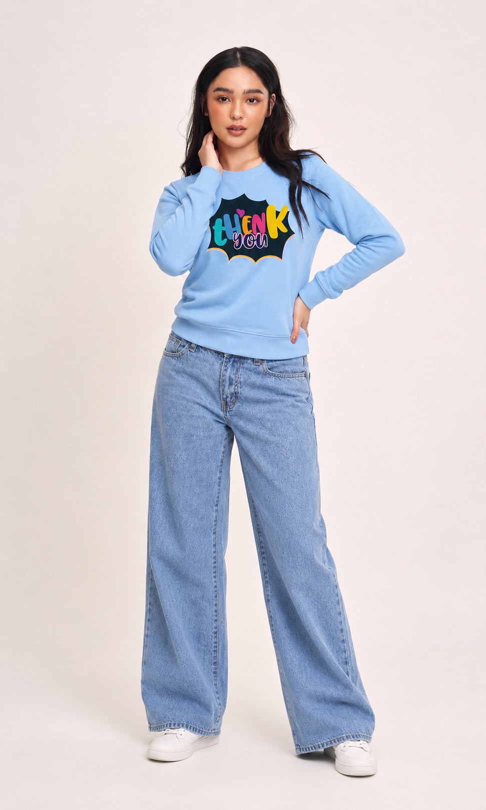 Thenk You Regular Fit Printed Sweatshirt For Women’s