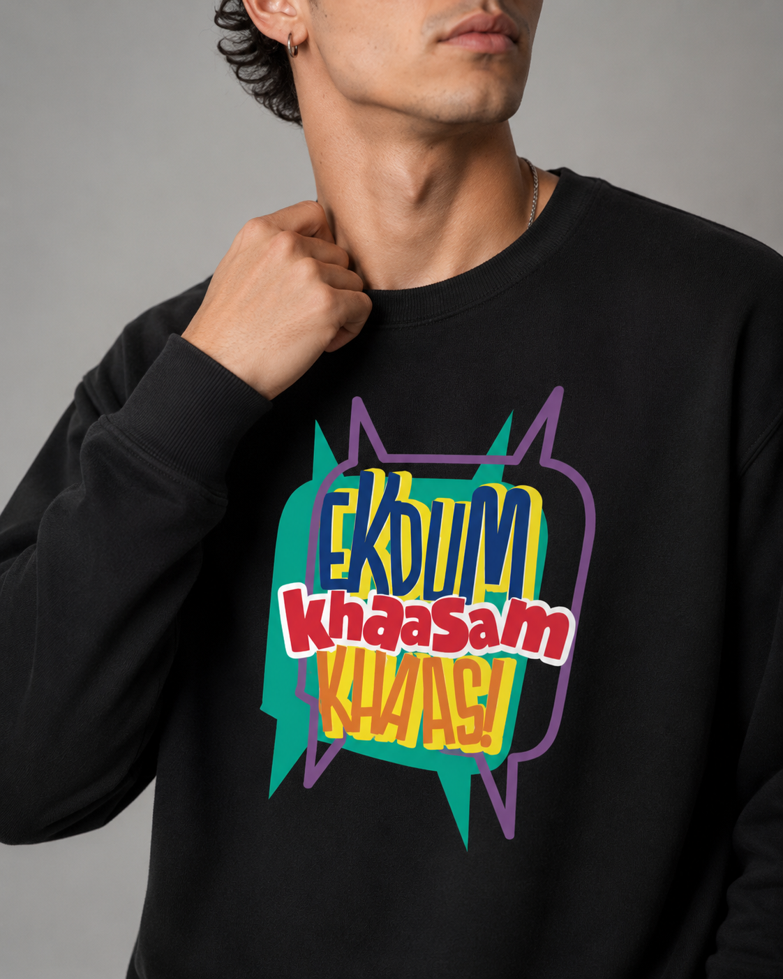 Ekdum Khaasam Khaas Regular Fit Printed Sweatshirt For Men’s