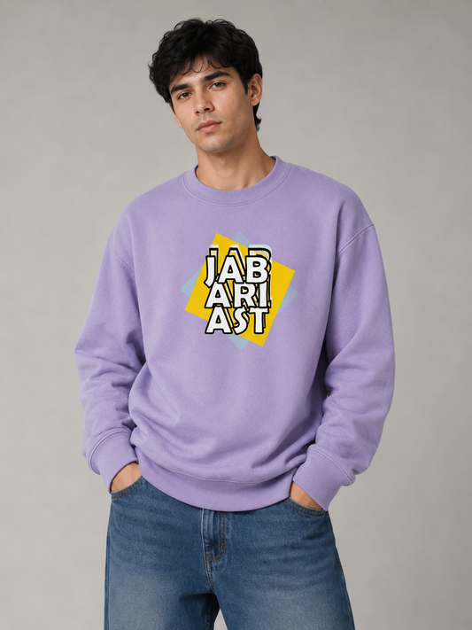 Jabarjast Regular Fit Printed Sweatshirt For Men’s Purple