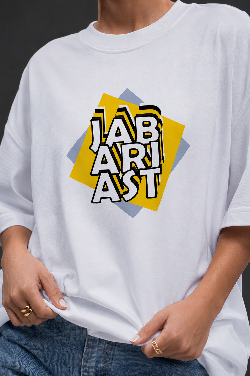 Jabarjast Oversized Fit Printed T-shirt For Women’s