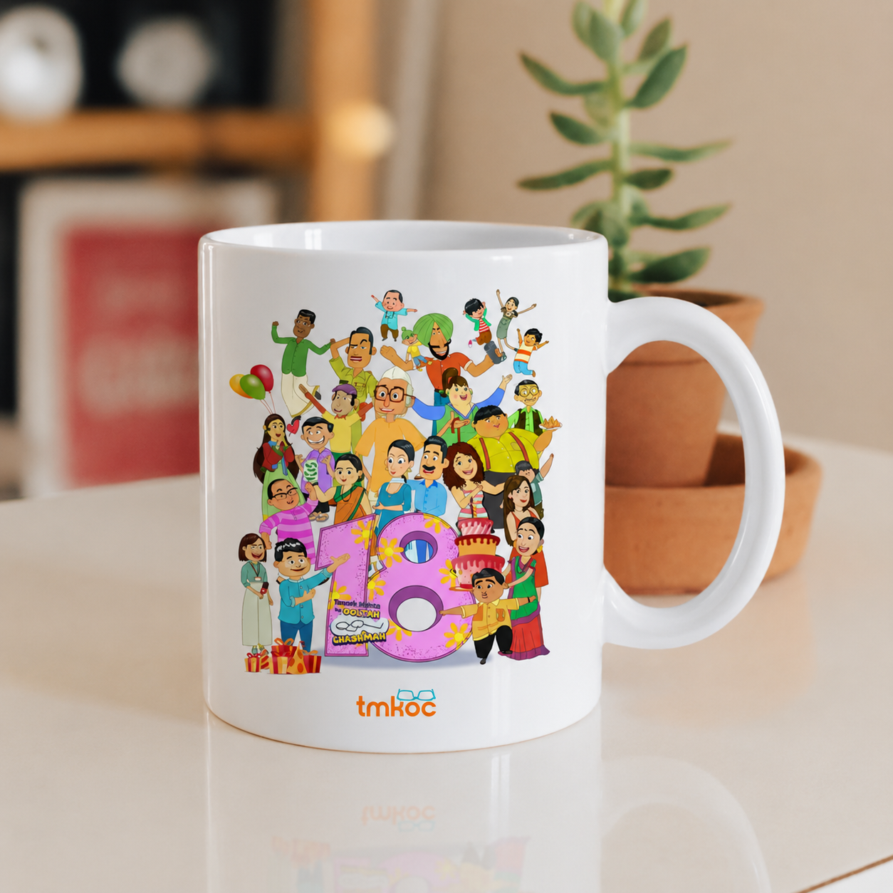 TMKOC 18th Anniversary Limited Edition White Ceramic Mug (325 ml)
