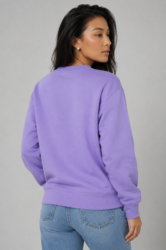 Jabarjast Regular Fit Printed Sweatshirt For Women’s Purple
