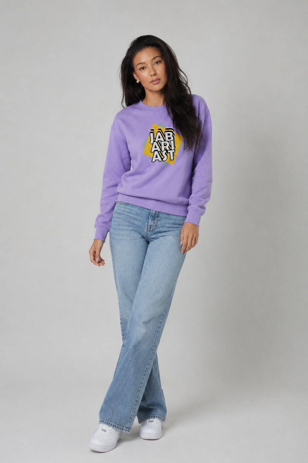 Jabarjast Regular Fit Printed Sweatshirt For Women’s Purple
