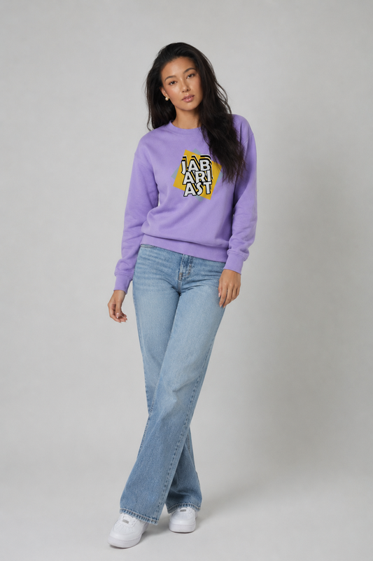 Jabarjast Regular Fit Printed Sweatshirt For Women’s Purple