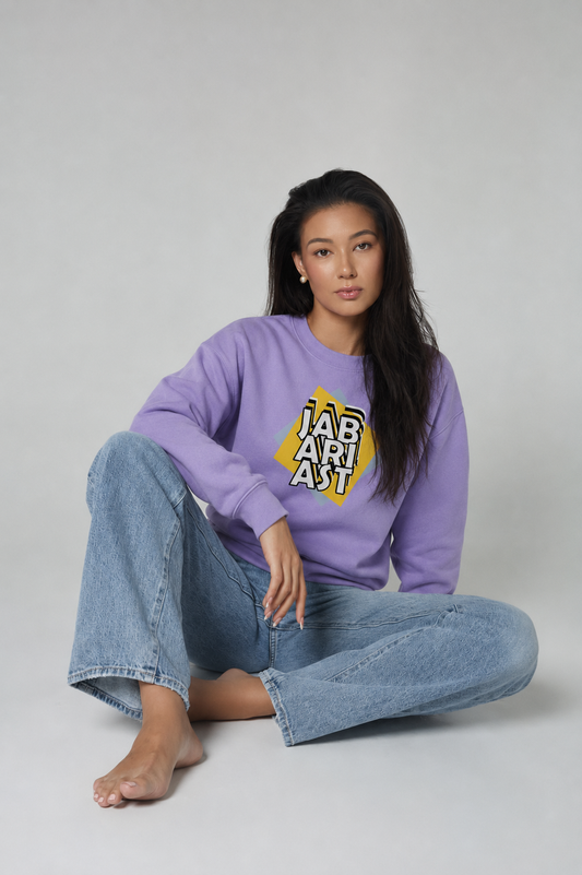 Jabarjast Regular Fit Printed Sweatshirt For Women’s Purple