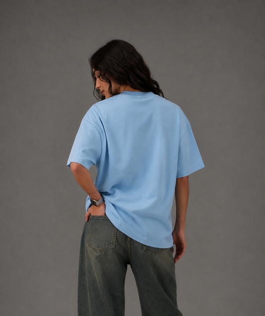 Thenk You Oversized Fit Printed T-shirt For Women’s Blue