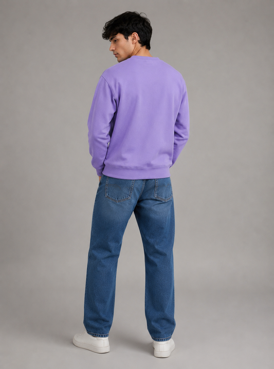 Jabarjast Regular Fit Printed Sweatshirt For Men’s Purple