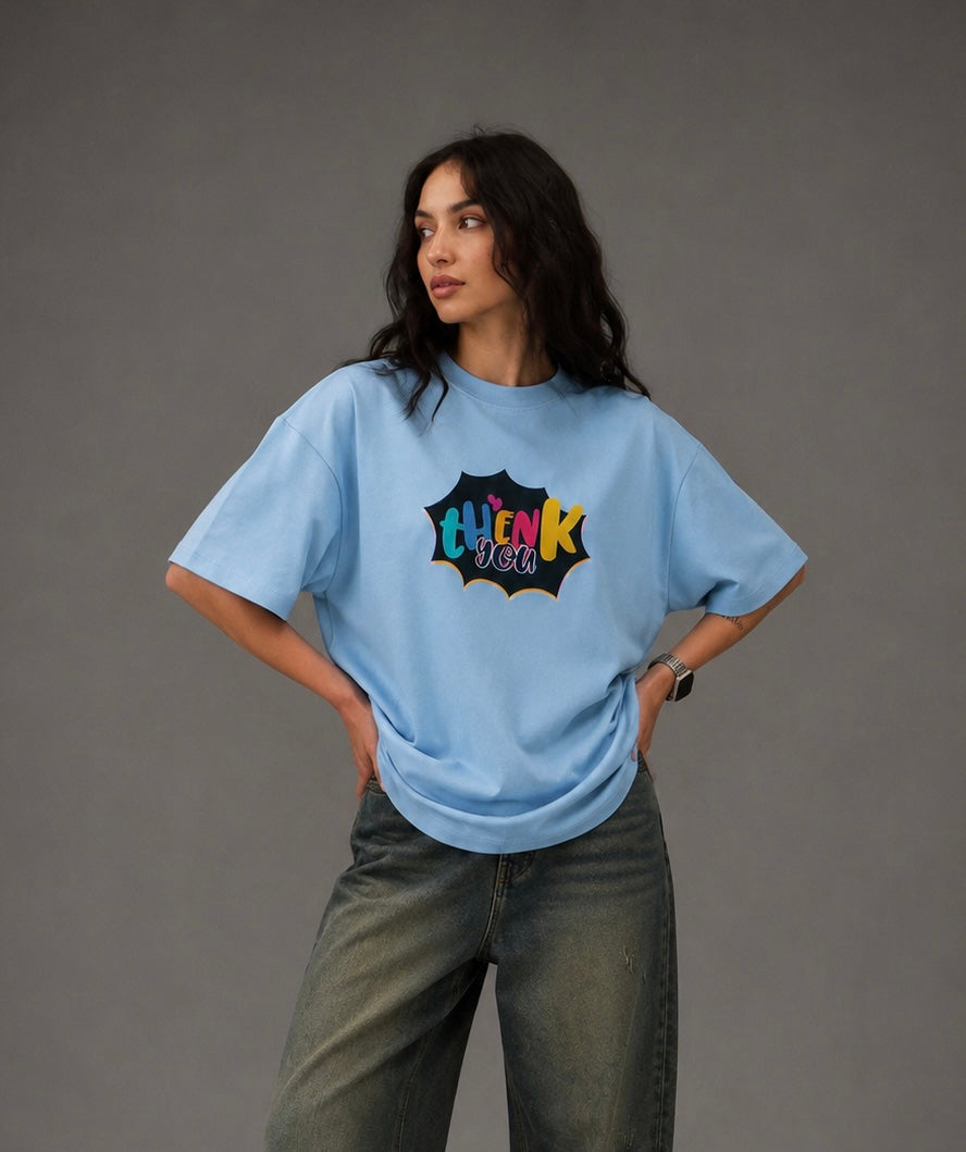 Thenk You Oversized Fit Printed T-shirt For Women’s