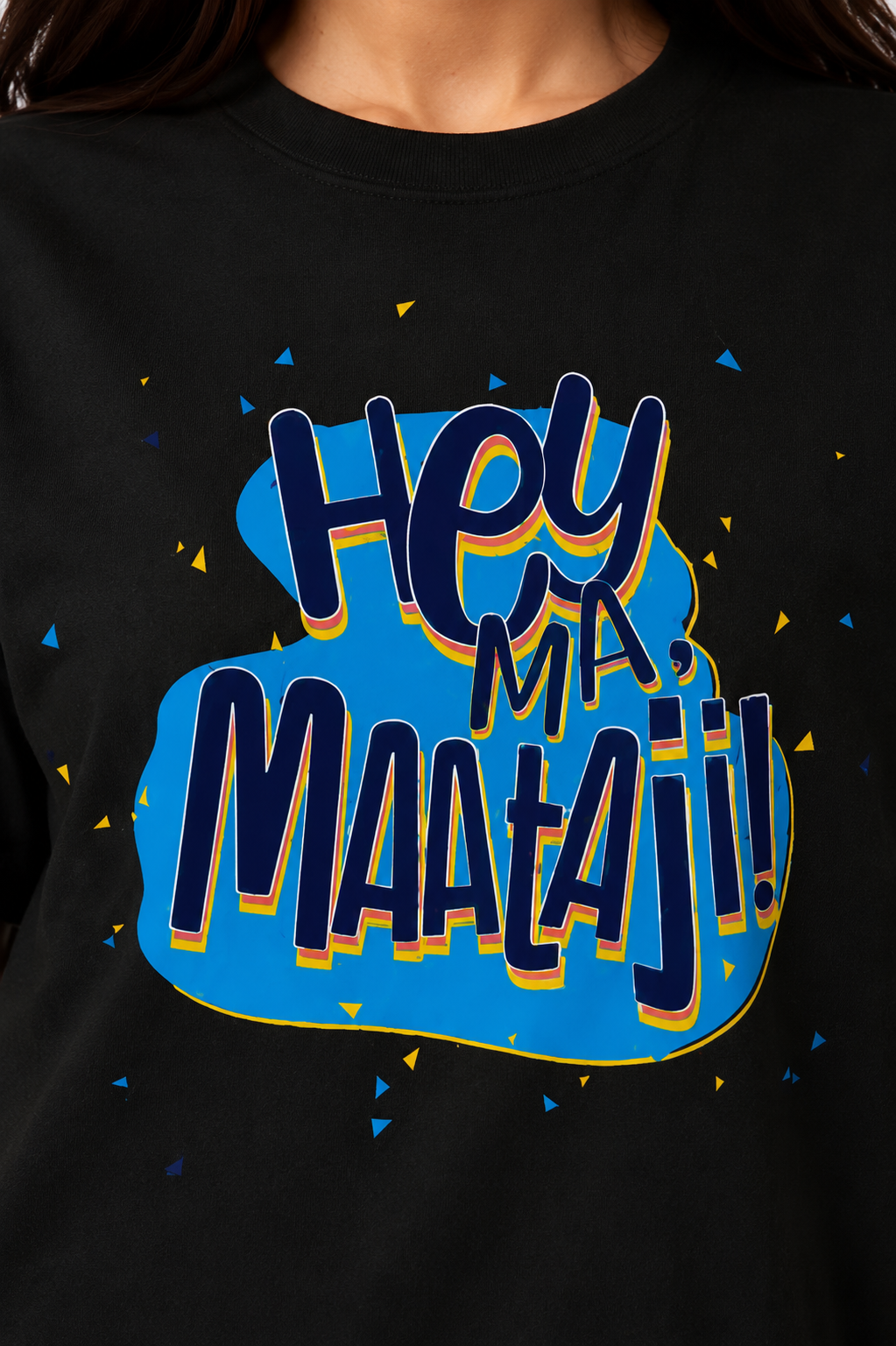Hey Maa Mataji Regular Fit Printed T-shirt For Women's