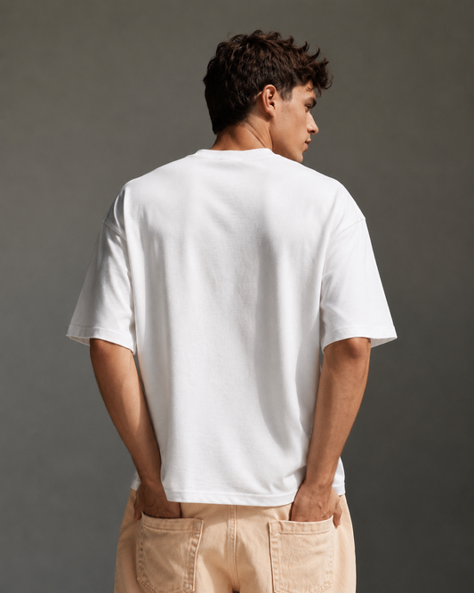 Soda Soda Banao Oversized Fit Printed T-shirt For Men’s White