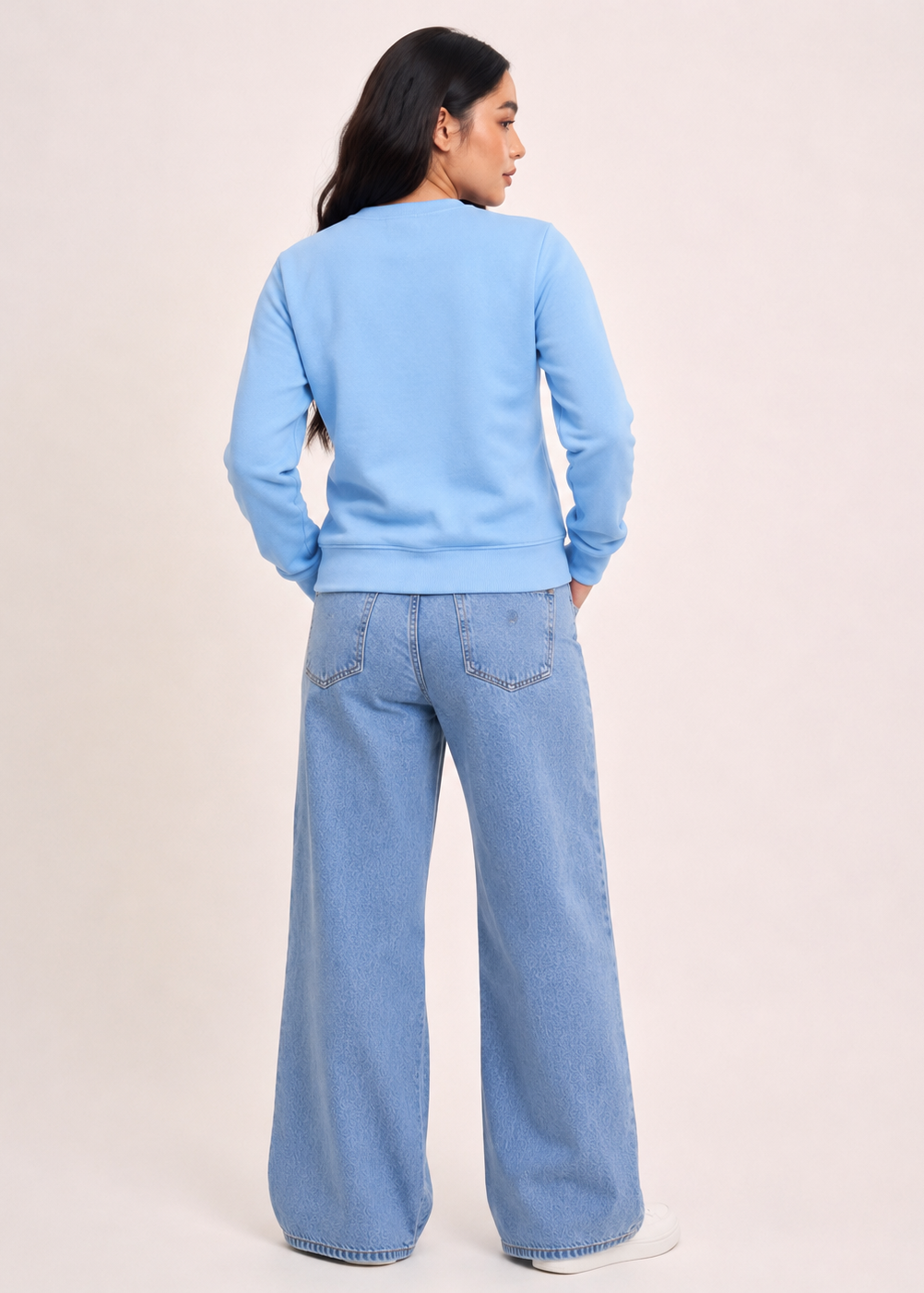 Thenk You Regular Fit Printed Sweatshirt For Women’s Blue