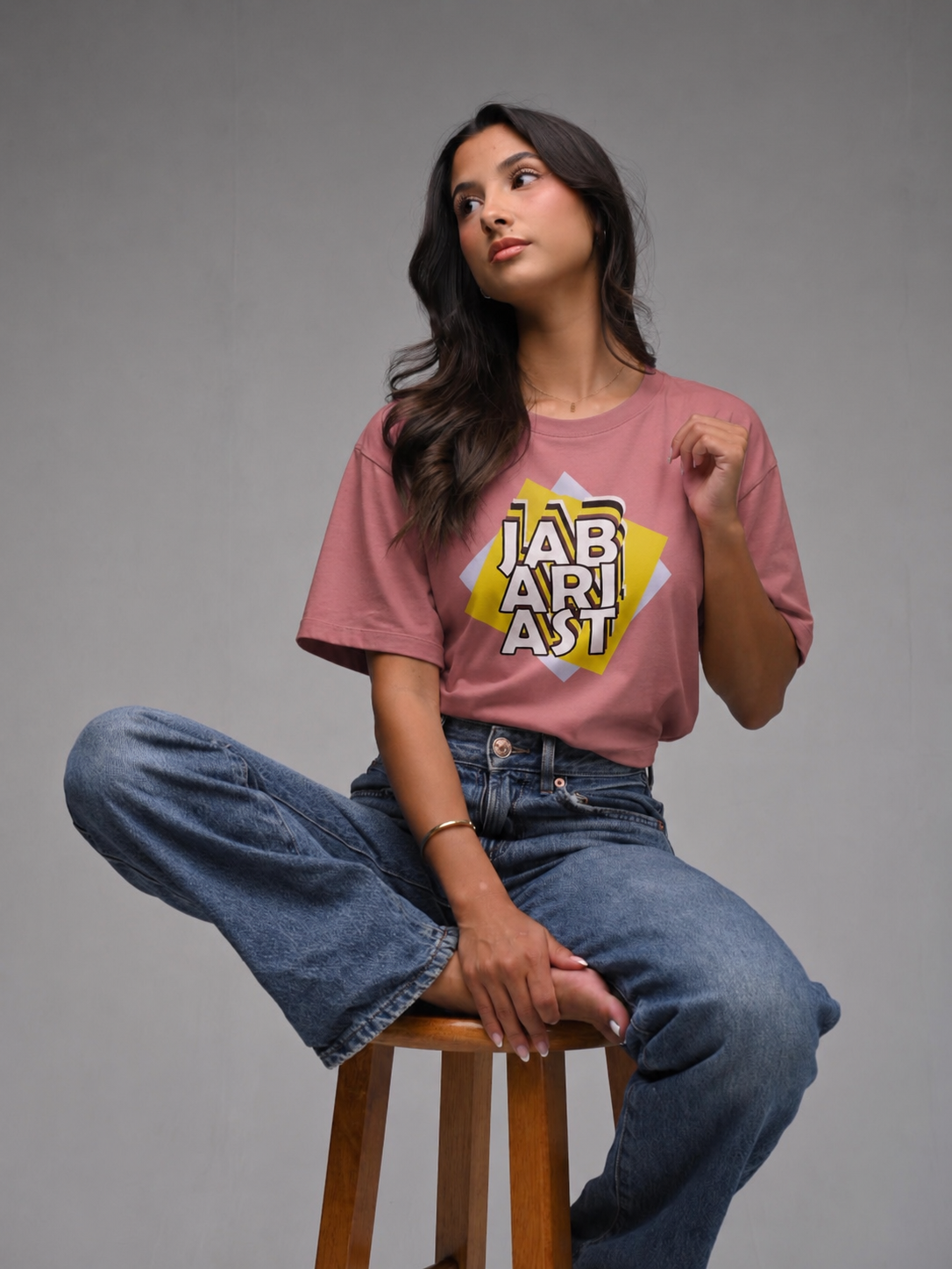 Jabarjast Oversized Fit Printed T-shirt For Women’s D-Prink