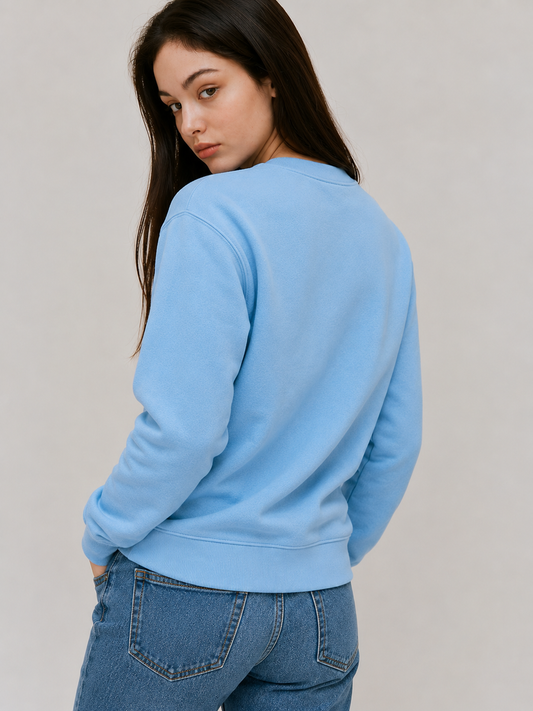 Kehna Kya Chahte Ho Prabhu Regular Fit Printed Sweatshirt For Women’s Blue