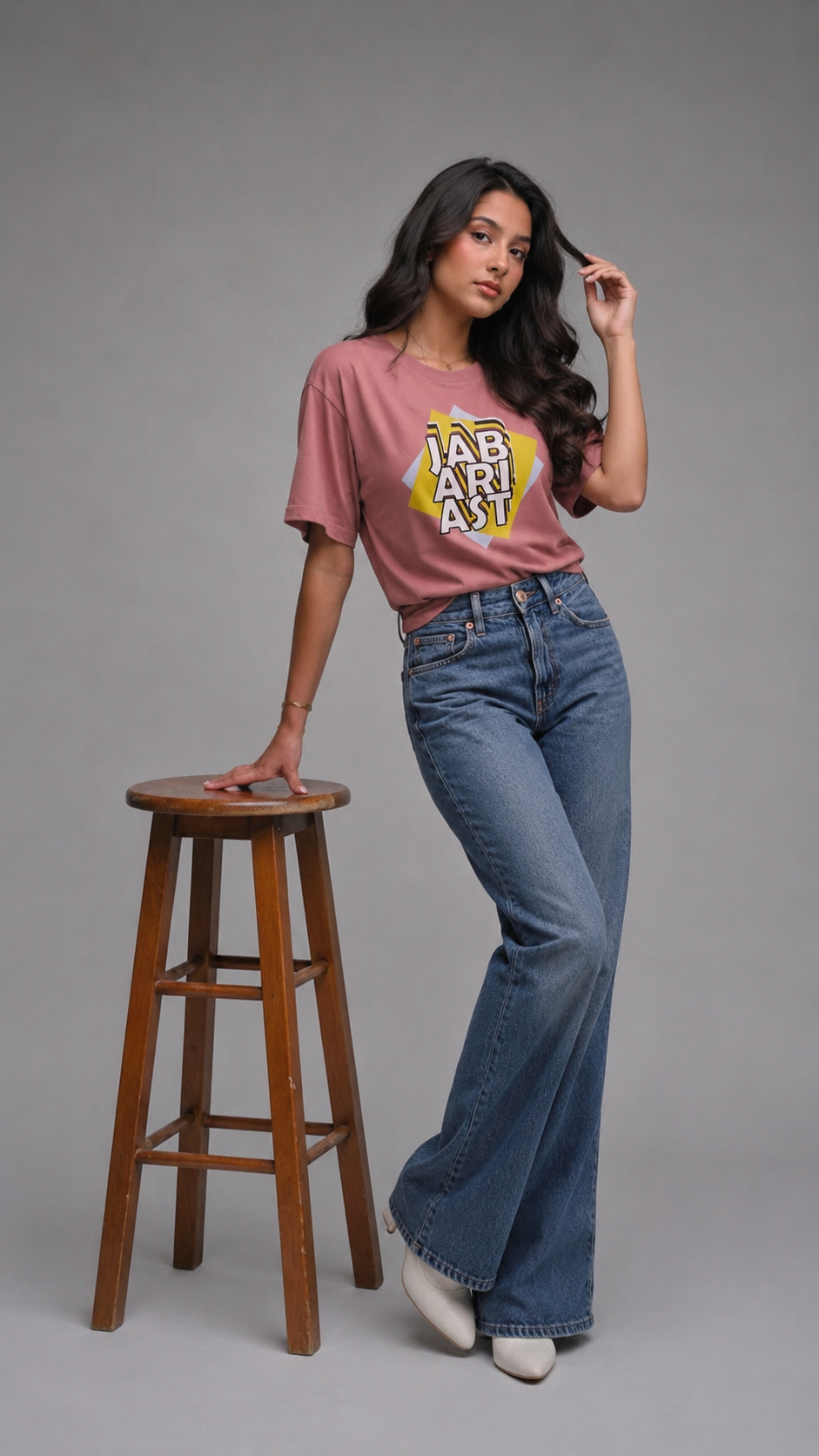 Jabarjast Oversized Fit Printed T-shirt For Women’s D-Prink
