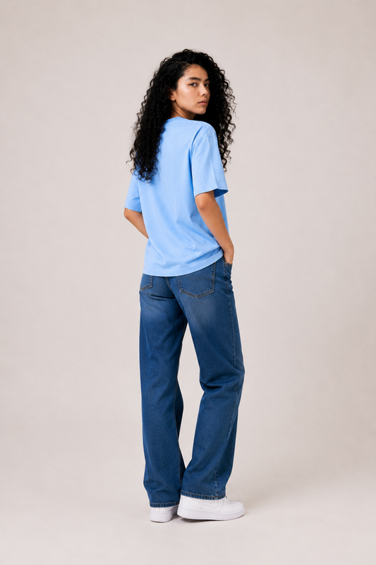 Jabarjast Regular Fit Printed T-shirt For Women's Blue