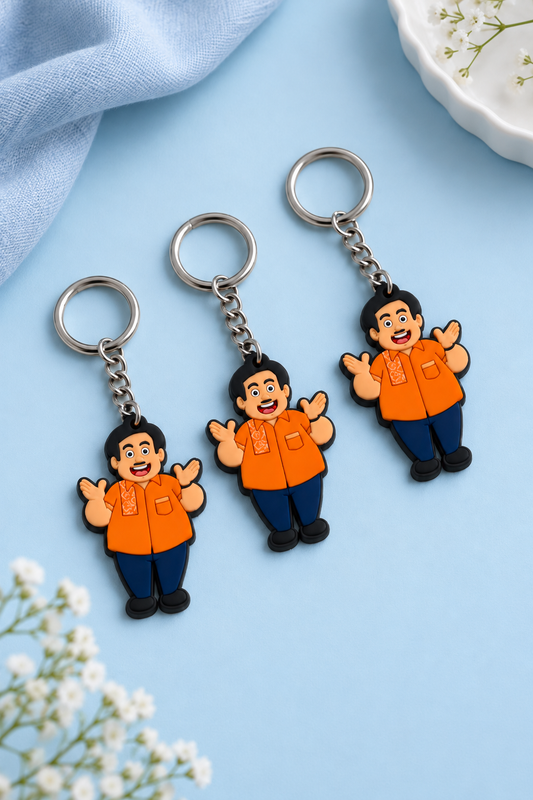 Keychain With Jethalal Artwork Set of 3