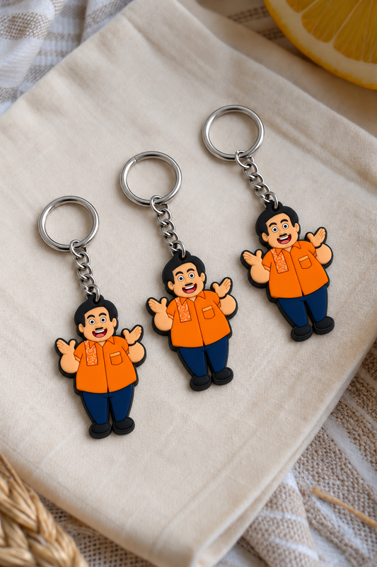 Keychain With Jethalal Artwork Set of 3