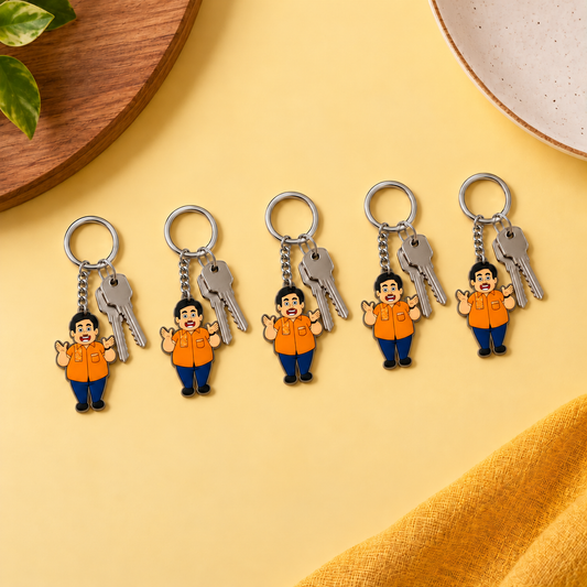Keychain With Jethalal Artwork Set of 5