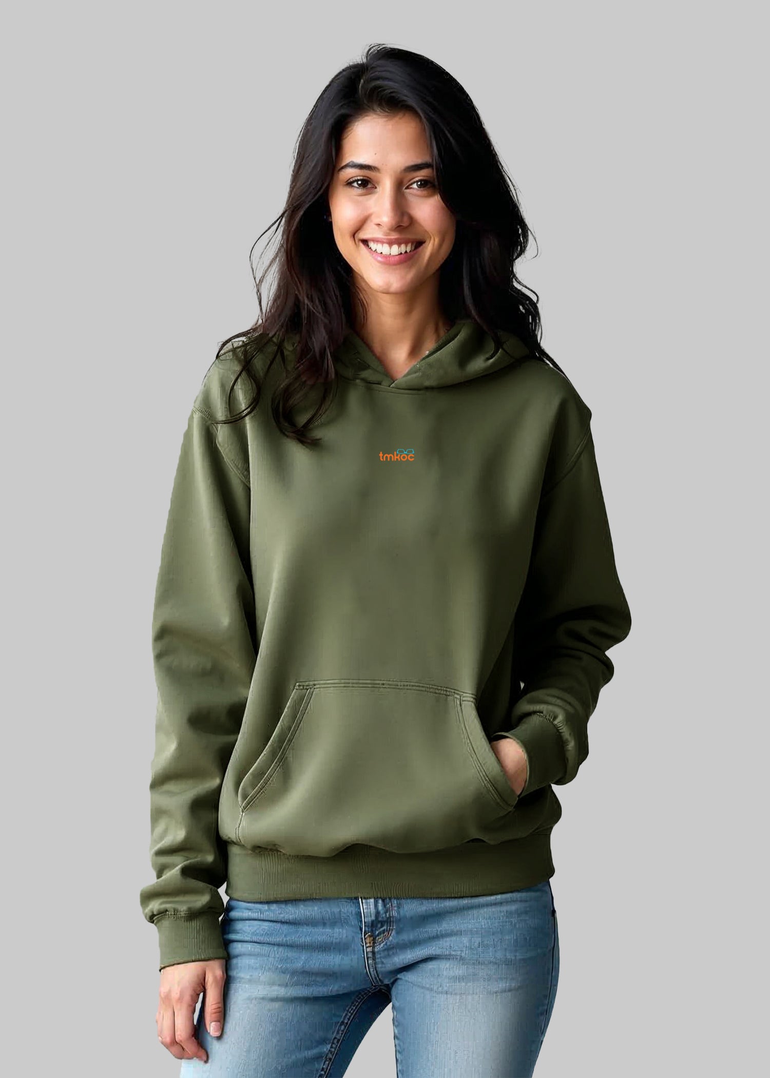 Olive Green Fitted Hoodie main image 0