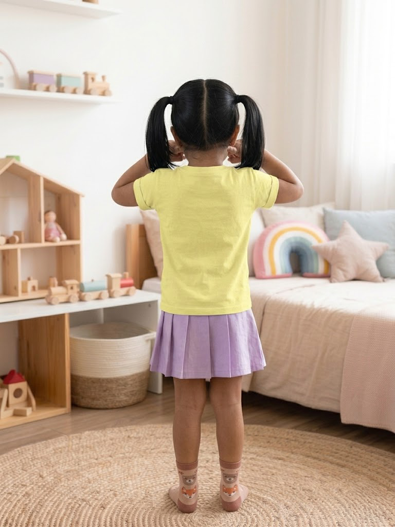 Beta Masti Nahi Kids Regular Fit Printed T-shirt For Girls