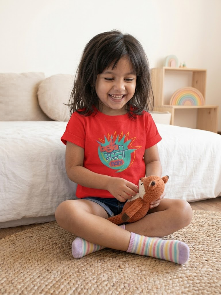 Beta Masti Nahi Kids Regular Fit Printed T-shirt For Girls