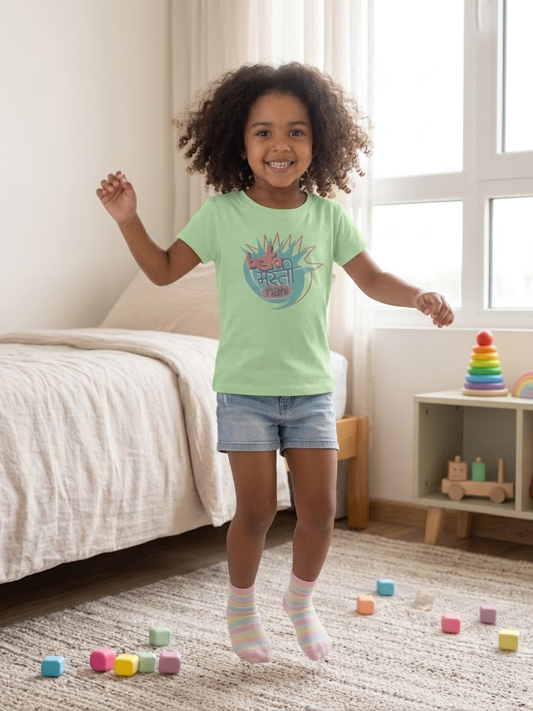 Beta Masti Nahi Kids Regular Fit Printed T-shirt For Girls