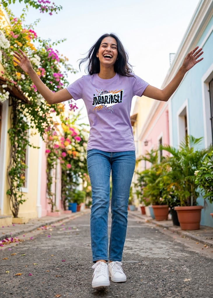 Jabarjast Regular Fit Printed T-shirt For Women's