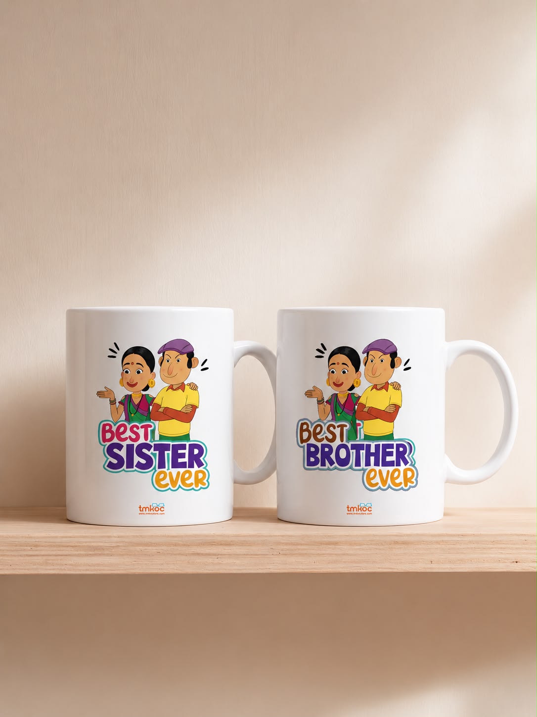Raksha Bandhan Special - Best Sister Ever & Best Brother Ever White Ceramic Mugs