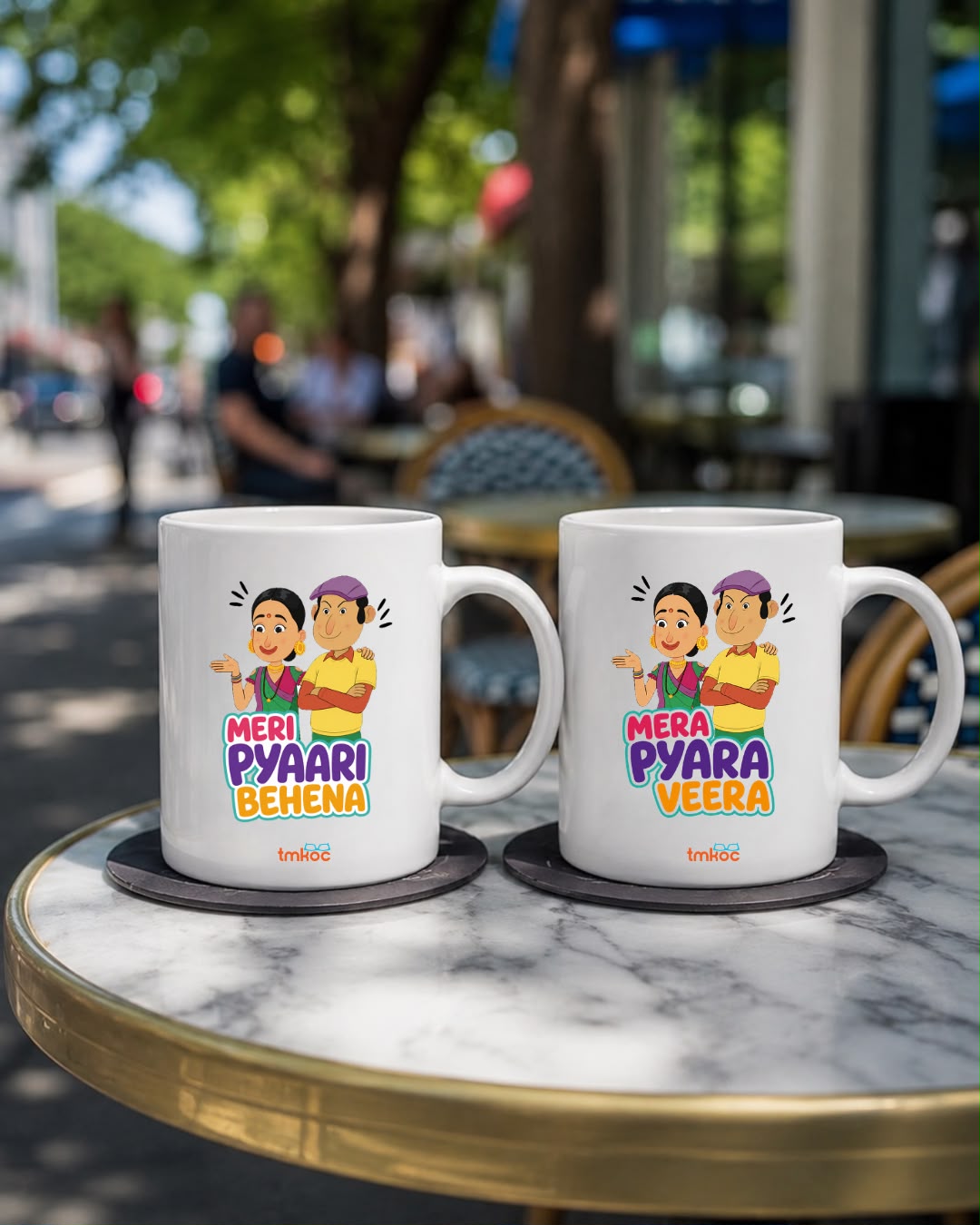 Raksha Bandhan Special - Meri Pyaari Behena & Mera Pyara Veera White Ceramic Mugs
