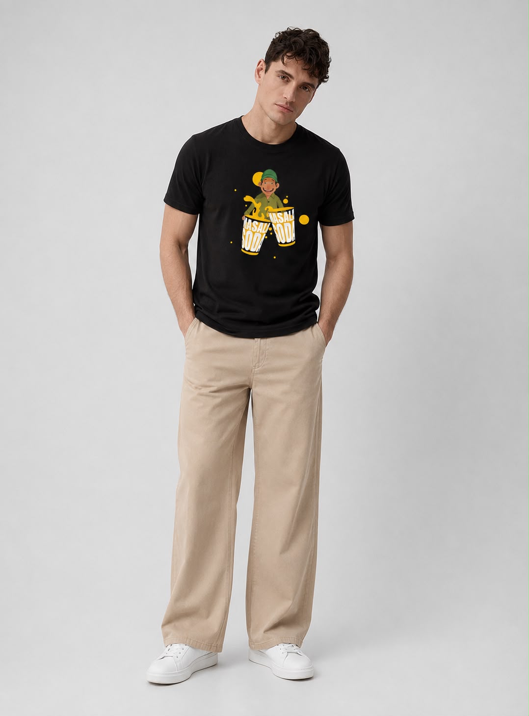Masala Soda Regular Fit Printed T-shirt For Men's