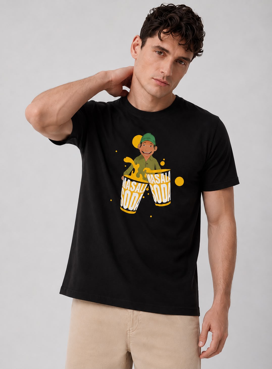 Masala Soda Regular Fit Printed T-shirt For Men's