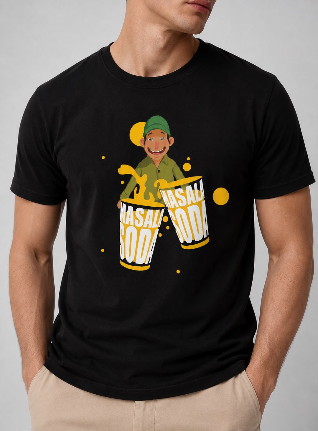 Masala Soda Regular Fit Printed T-shirt For Men's